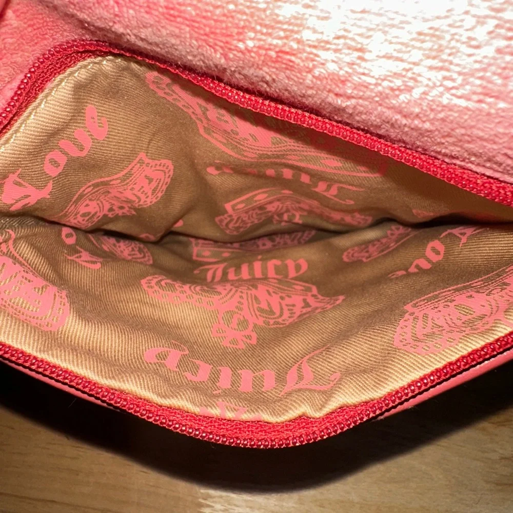 Pink Juicy Couture Purse Crossbody Bag Terry Cloth Vintage Y2K